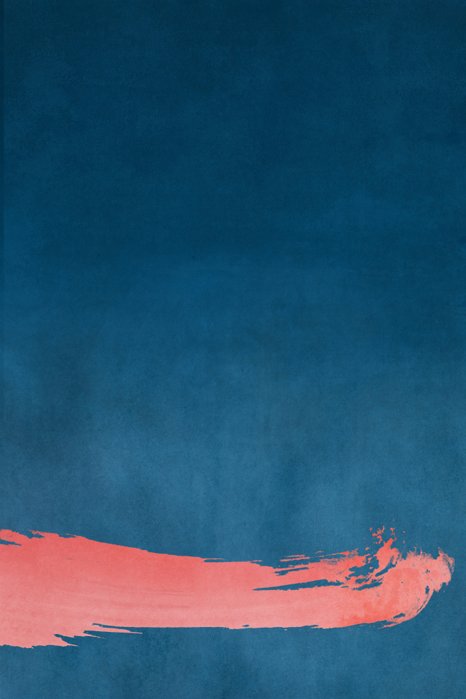 Minimal Landscape Pink and Navy Blue 03 von amini54