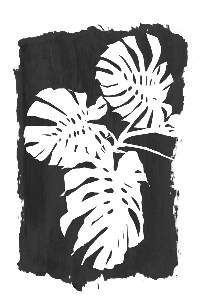 Black Monstera Leaves Silhouette von amini54