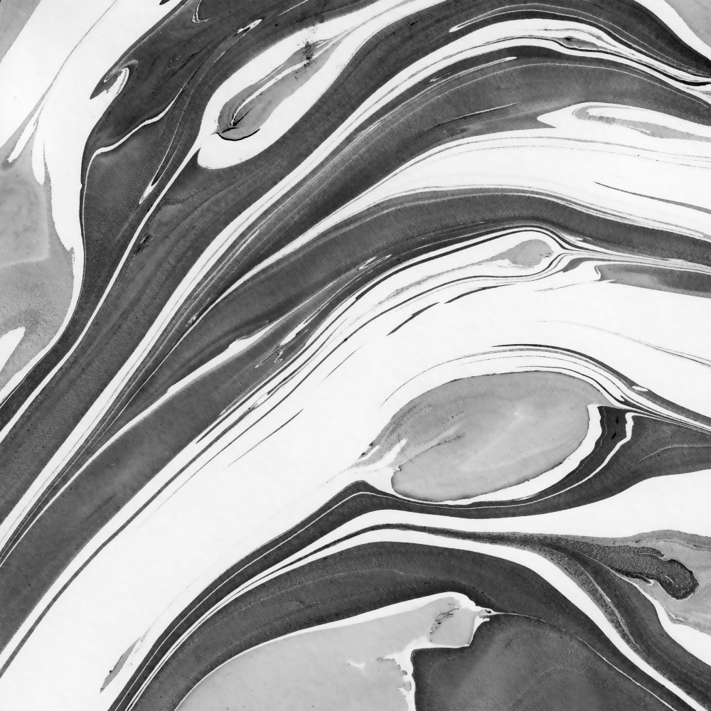 Ink Marbling Black and White 02 von amini54