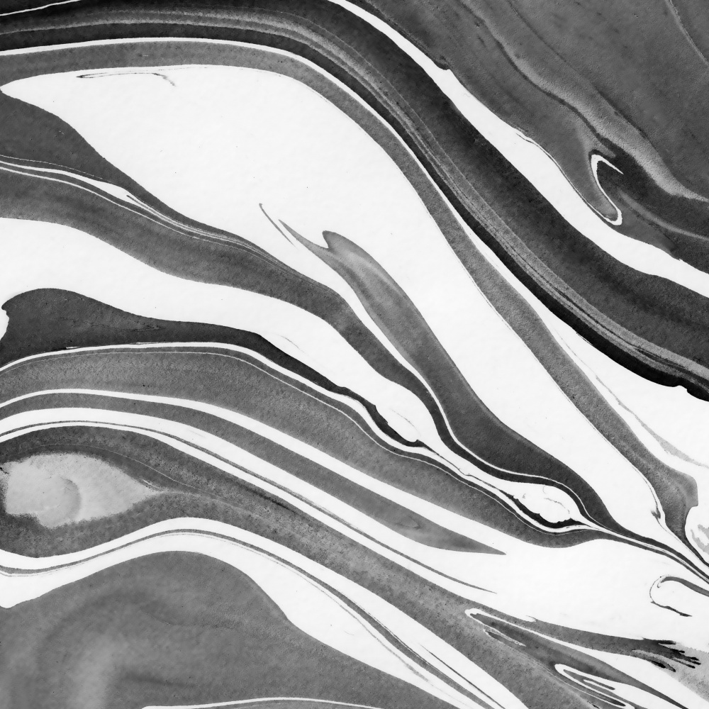 Ink Marbling Black and White 03 von amini54