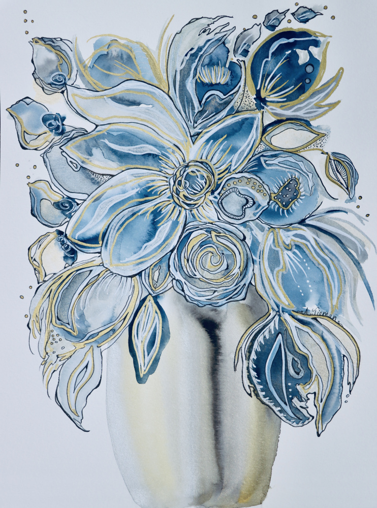 Azul Floral von Amy Tieman