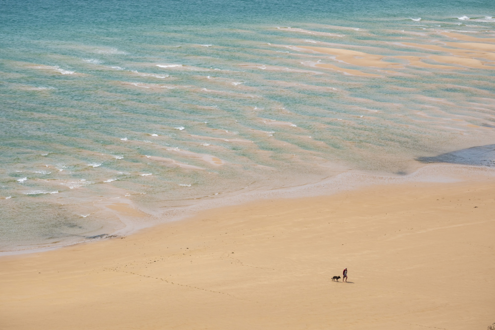 Walking on the beach von Anatolie Poiata