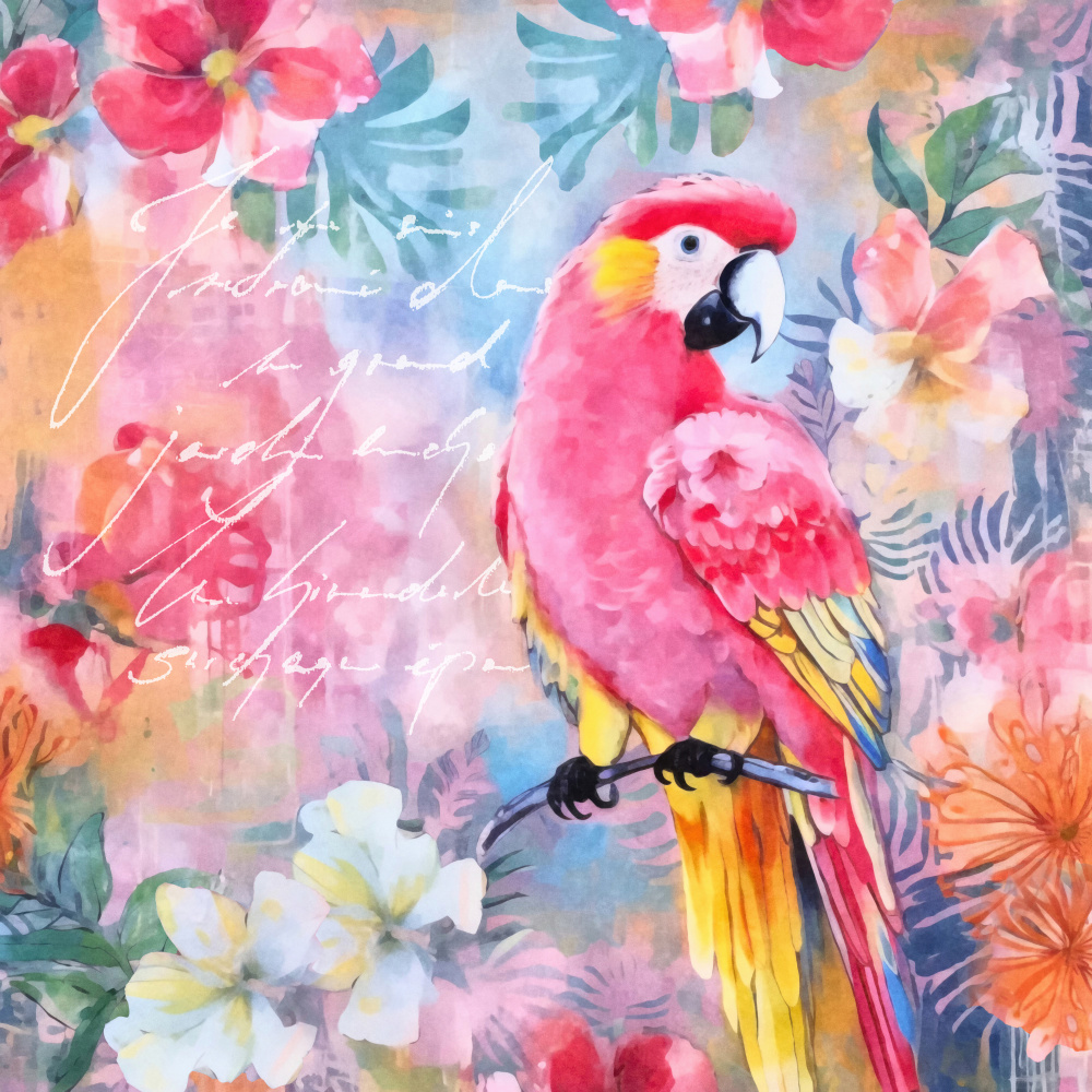 Parrots Pink Paradise von Andrea Haase