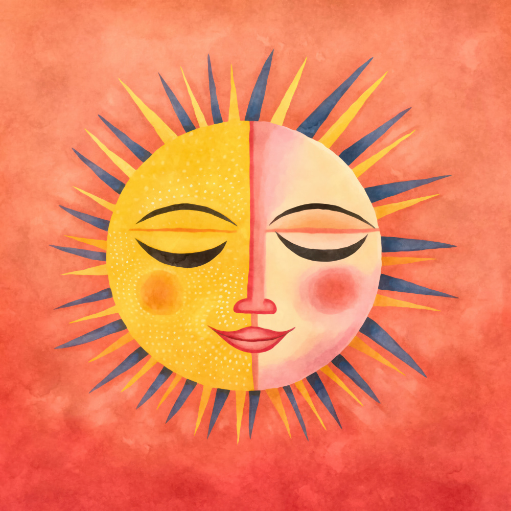 Whimsical Sun Face 1 von Andrea Haase