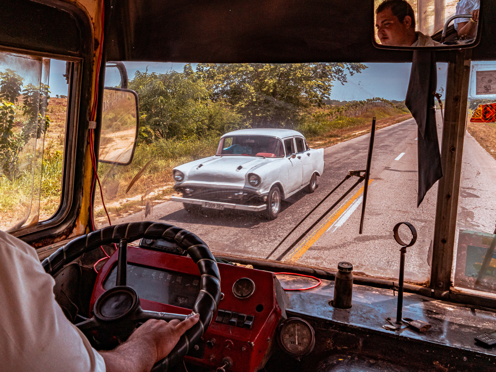 Travelling in old Bus von Andreas Bauer