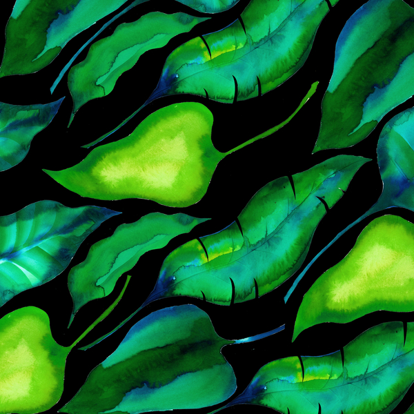 Tropical leaves, dark von Andrew Watson