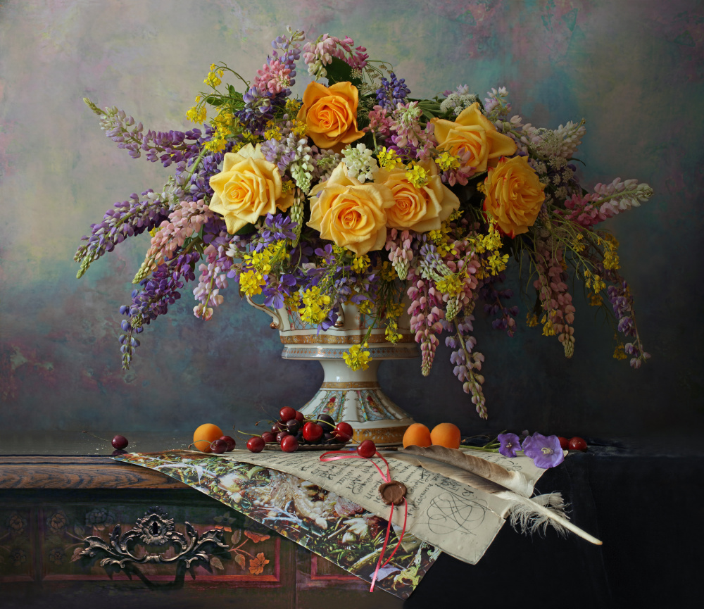 Still life with flowers von Andrey Morozov