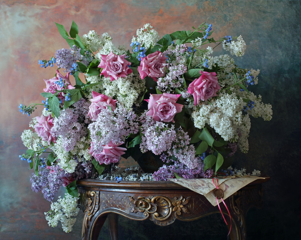 Still life with flowers von Andrey Morozov