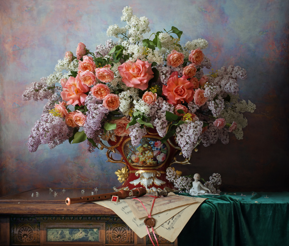 Still life with flowers von Andrey Morozov