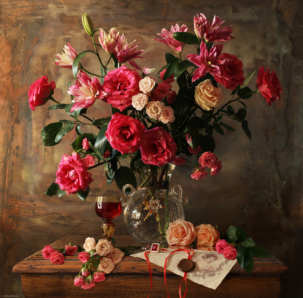 Still life with roses von Andrey Morozov