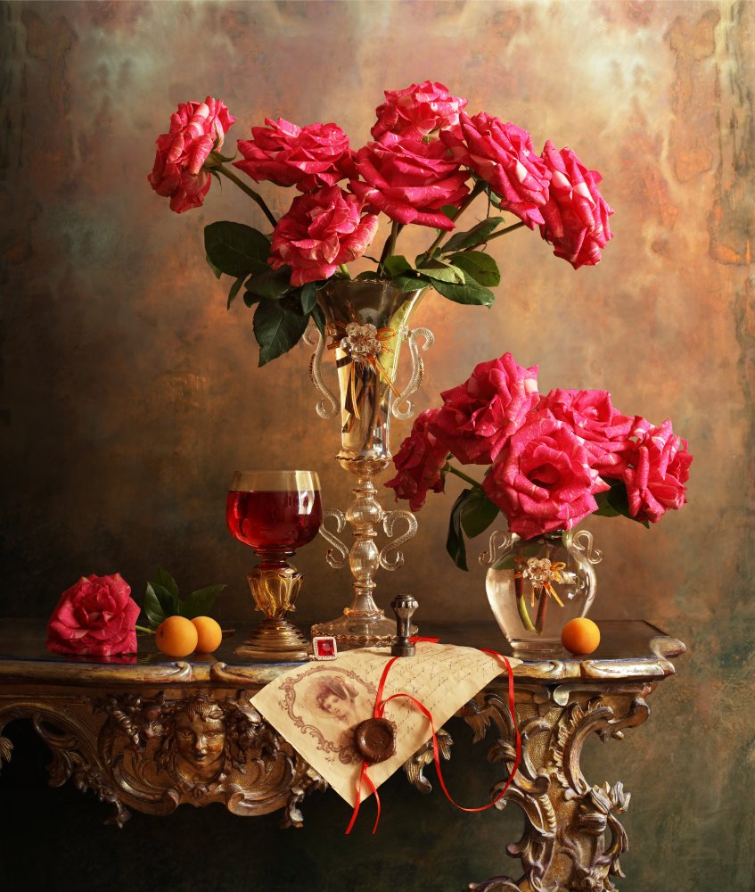 Still life with roses von Andrey Morozov