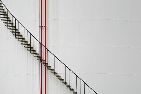 Steps on red