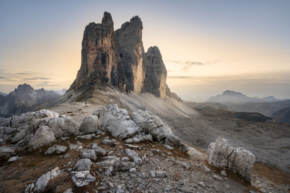 Tre Cime mountain at sunset von Anges van der Logt