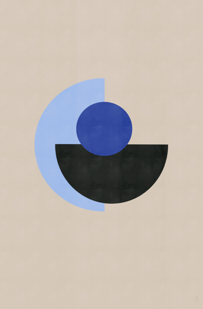 Abstract Blue Circle von Anne-Marie Volfova