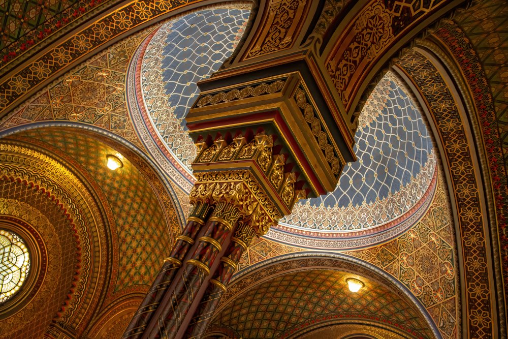 Ceiling of the Spanish Synagogue in Prague von Anne Ponsen