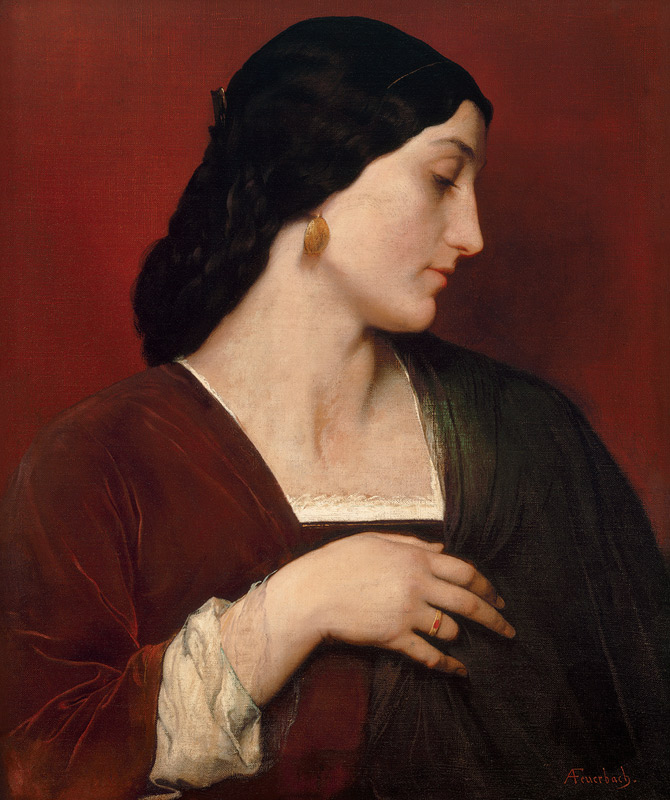 Nanna,  Profil nach rechts von Anselm Feuerbach