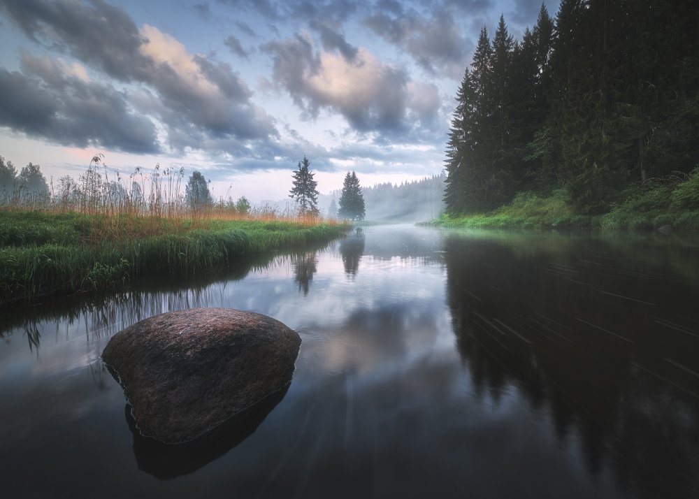 River and stone von Anton Kononov