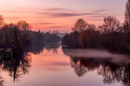 Pastel Sunset of French Countryside