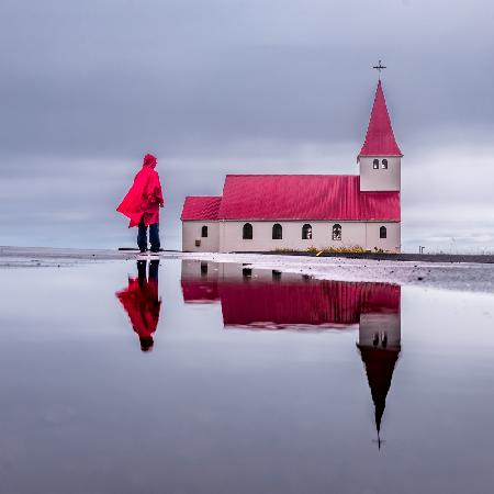 Reflection of Vik Church