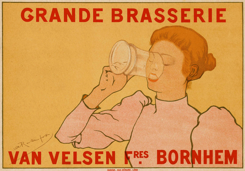 Grande Brasserie Van Velsen (Werbeplakat) von Armand Rassenfosse