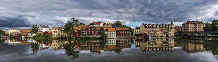 And Quiet Flows the River Reflecting the Old Town