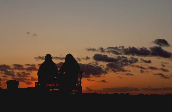 Sonnenuntergang am Rostocker Stadthafen von Arno Burgi