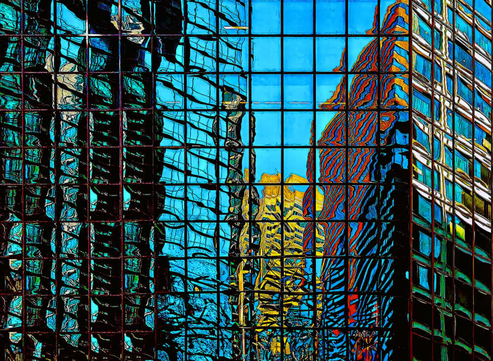 Reflections in glass - Los Angeles California von Arnon Orbach