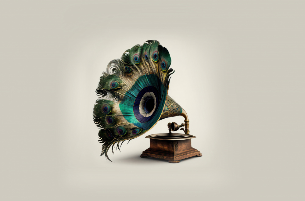 Peacock Gramaphone von Artem Pozdniakov