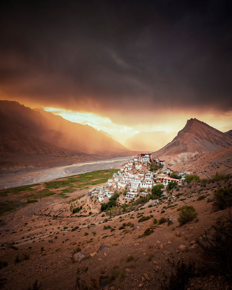 Storm at Key Monastery von Arun R Hegden