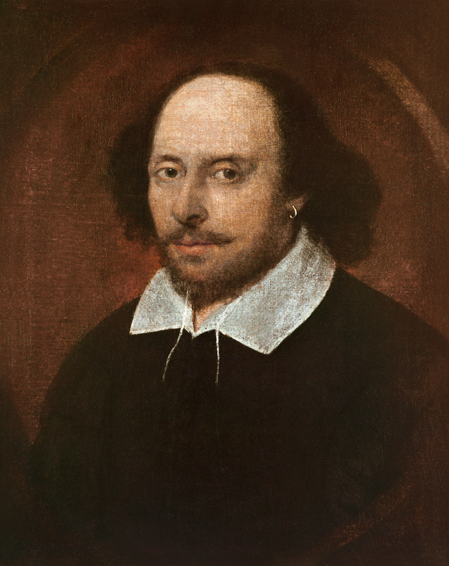 Portrait of William Shakespeare (1564-1616) c.1610 von (attr. to) John Taylor