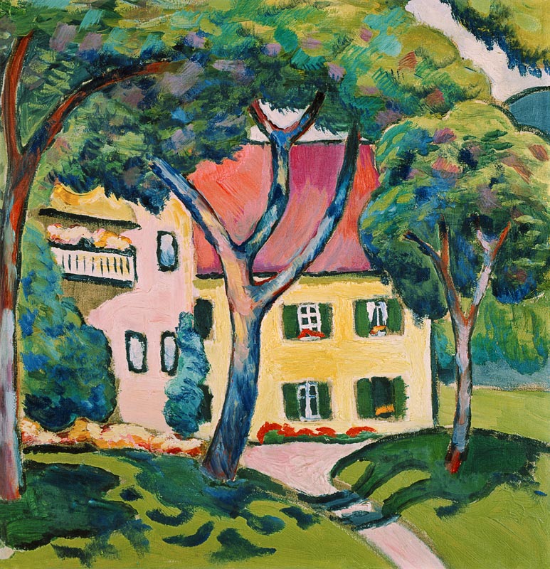 House in a Landscape von August Macke