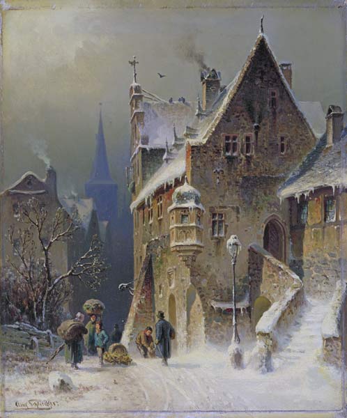 A Small Town in the Rhine von August Schliecker