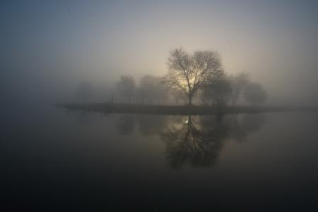 Cold misty morning