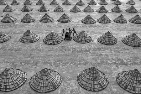 Children in rice mill