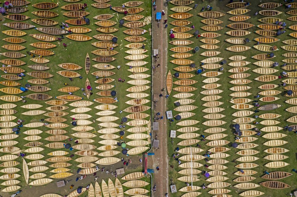 Traditional boat market von Azim Khan Ronnie