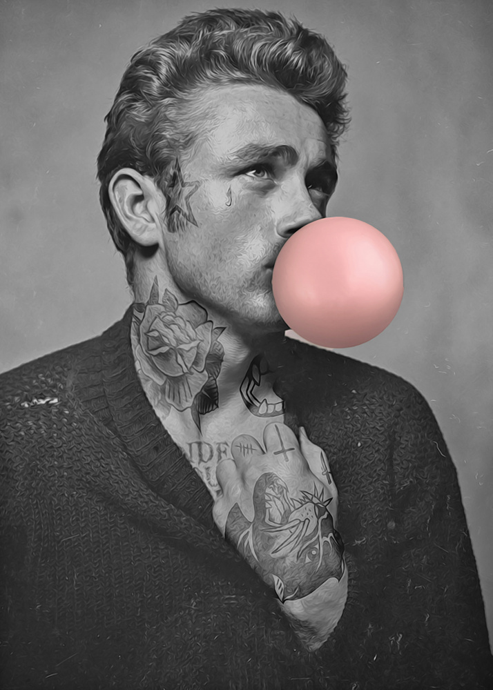 James Dean With BubbleGum 1 von Baard Martinussen