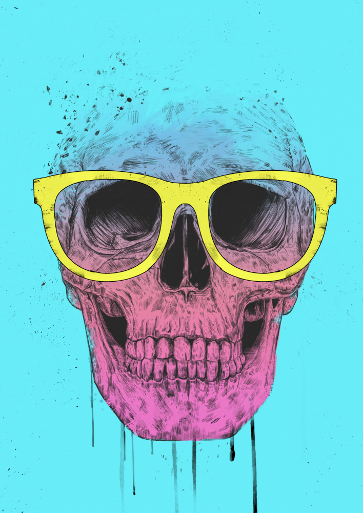 Pop art skull with glasses von Balazs Solti