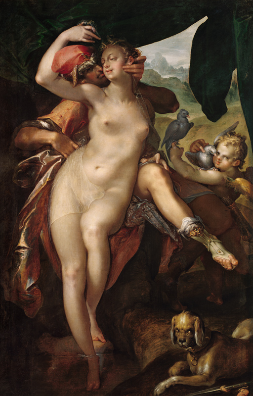 Venus und Adonis. von Bartholomäus Spranger