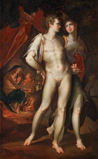 Bacchus und Ceres verlassen Venus.