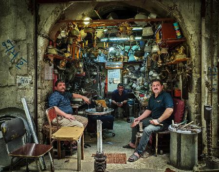 The traditional coppersmith profession in the city of Mosul