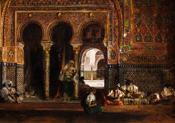 Haremszene, fünf Frauen von Benjamin Constant