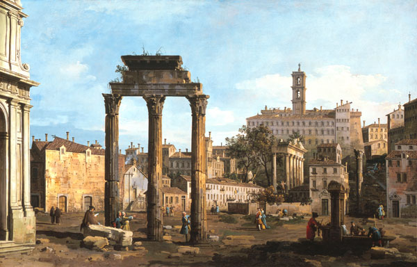 Rom: Das Forum mit dem Tempel von Kastor und Pollux. von Bernardo Bellotto