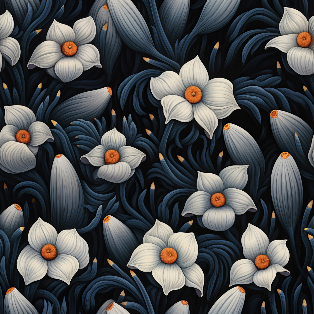 Dark Floral 3 von Bilge Paksoylu