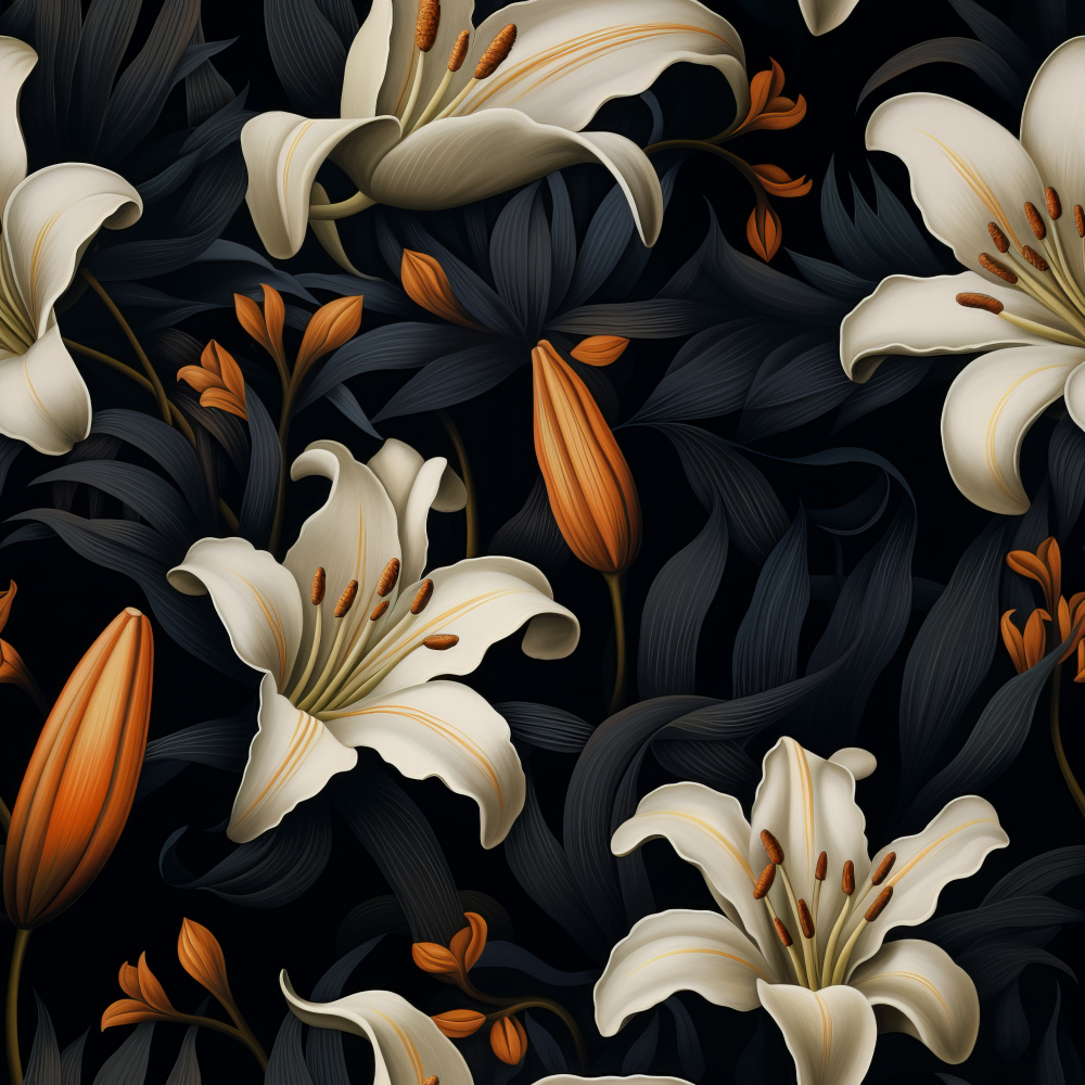 Dark Floral 7 von Bilge Paksoylu