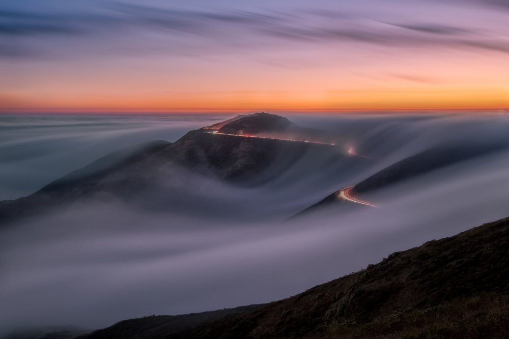 Foggy Road von Bill Wang