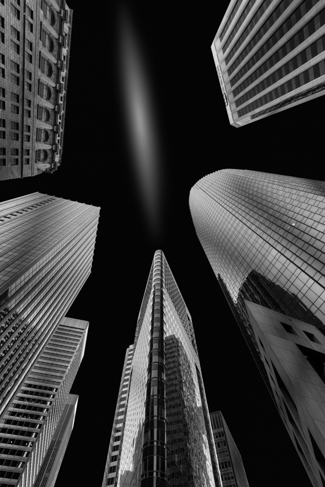 Downtown Skyscrapers von Bill Wang