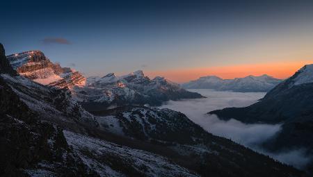 Sunrise after a summer snow storm