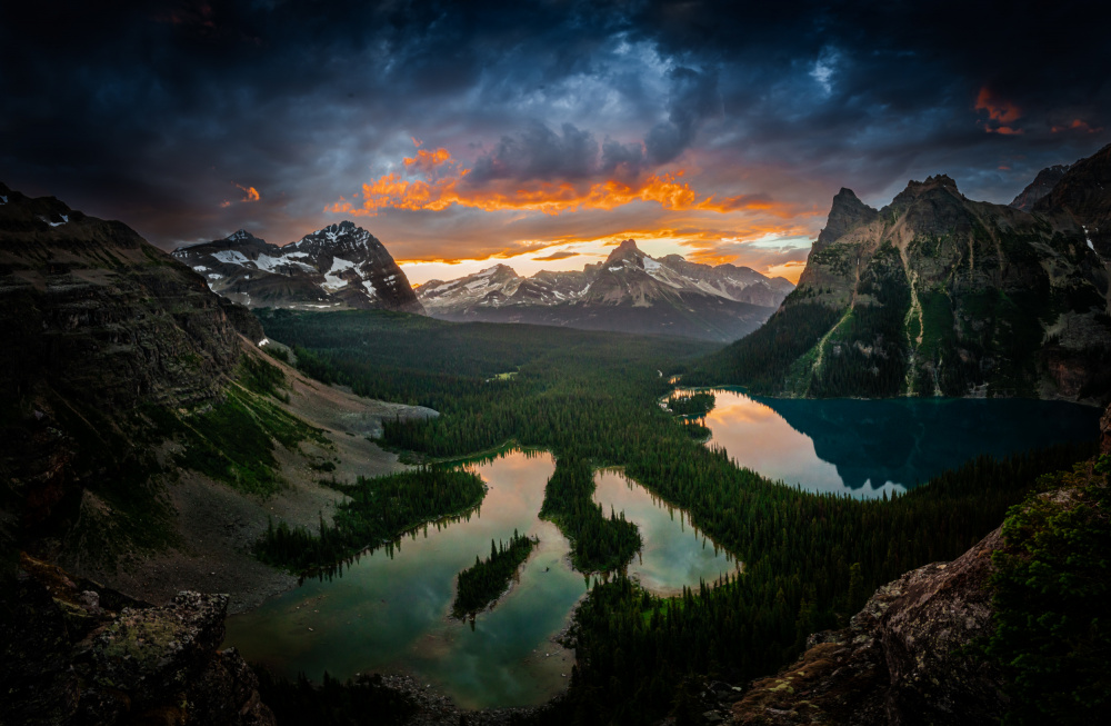 Sunset lake OHara von Bing Li