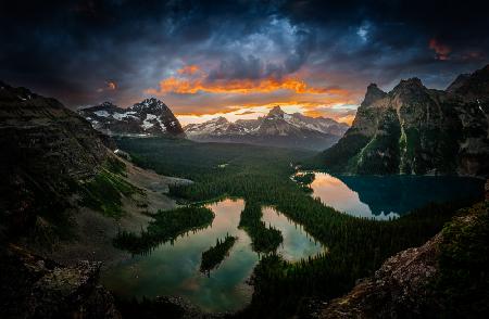 Sunset lake OHara