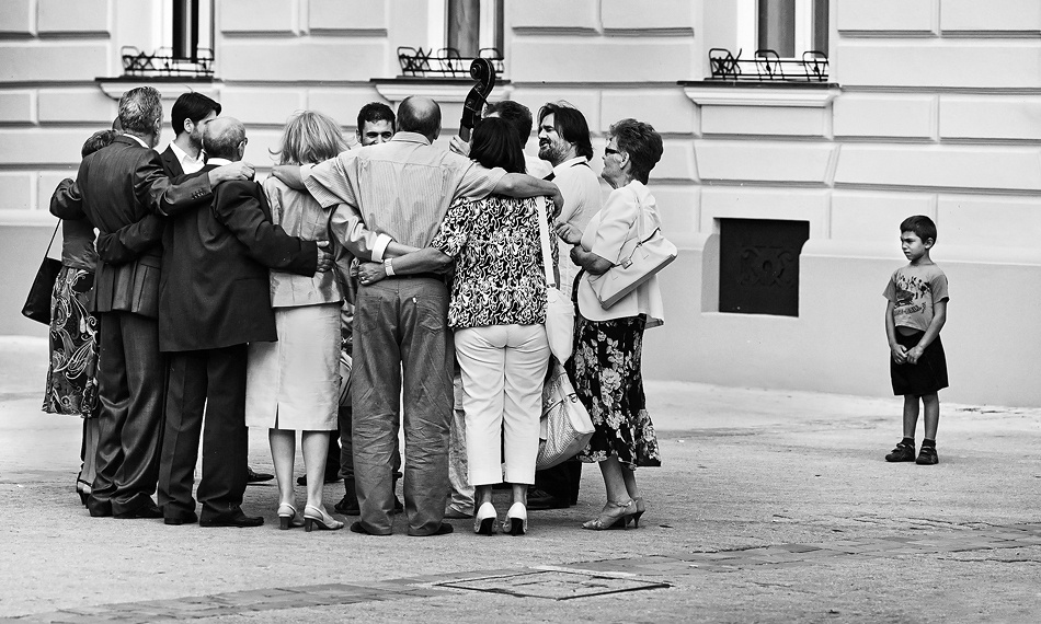 Happy people and someone else von Boris Bajcetic